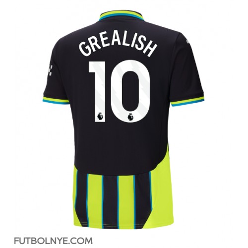 Camiseta Manchester City Jack Grealish #10 Visitante Equipación 2024-25 manga corta